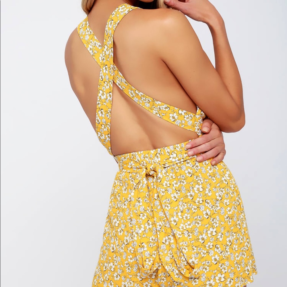 Yellow Floral Romper